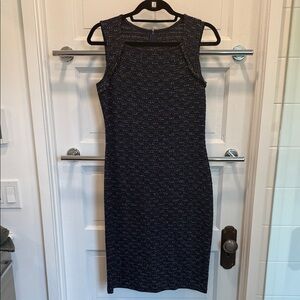 St. John Midnight Blue Sleeveless Midi Dress